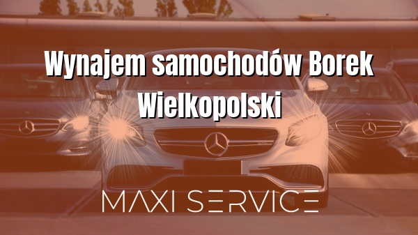 Wynajem samochodów Borek Wielkopolski - Maxi Service